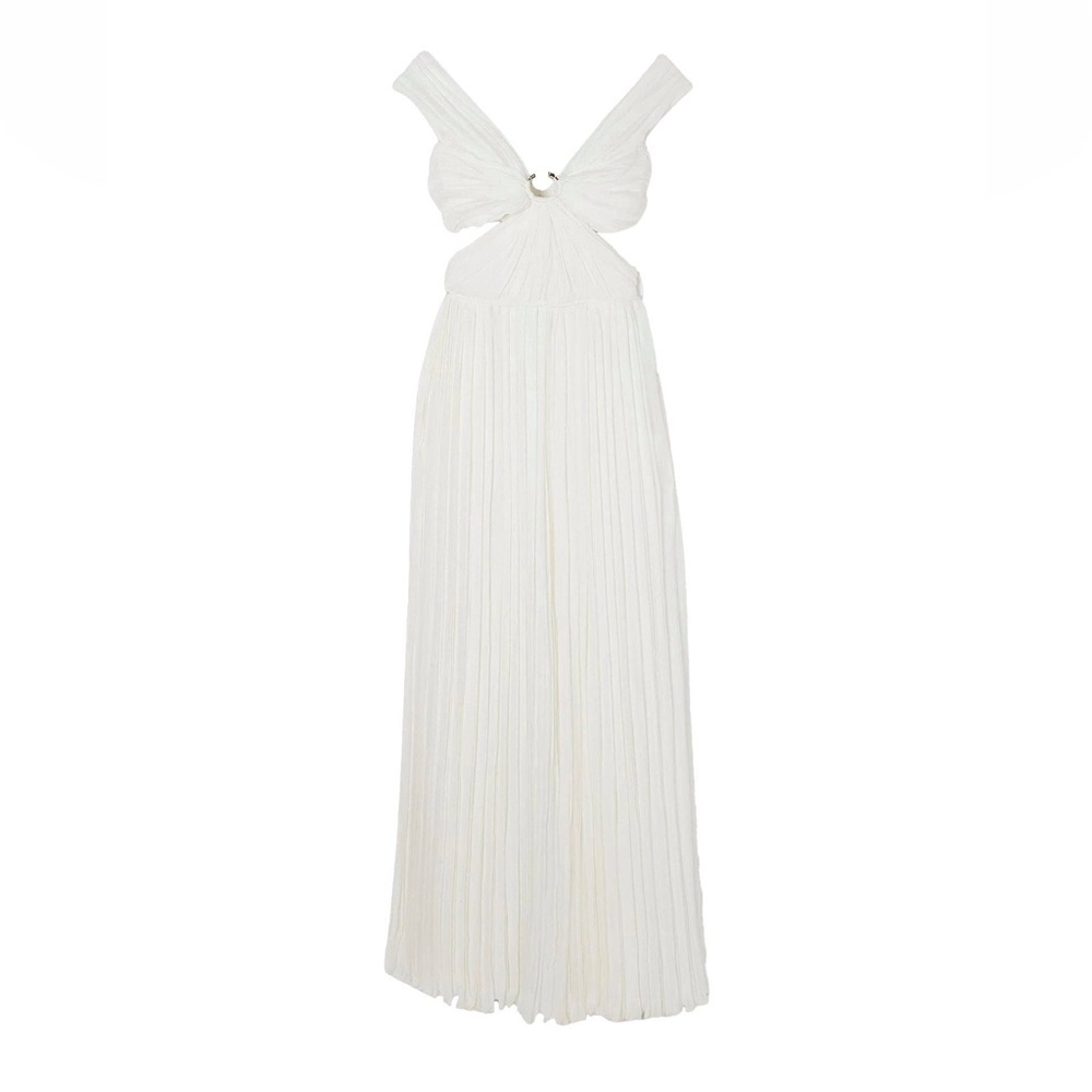 Chloe Cutout pleated silk-chiffon gown - Picture 3 of 4